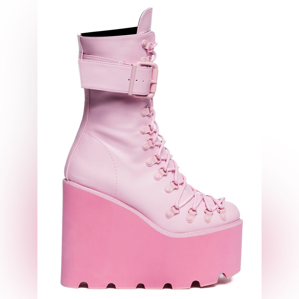 ✨🆕Dolls Kill x Sugar Thrillz Bubblegum Traitor Boots!BNIB!NEVER WORN!Size 8!🫧✨ - Picture 7 of 9